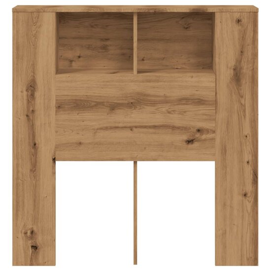 Hoofdbordkast 100X19X104,5Cm Bewerkt Hout Artisanaal Eikenkleur artisanaal eikenkleurig