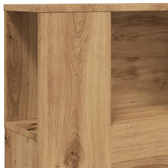 Hoofdbordkast 100X19X104,5Cm Bewerkt Hout Artisanaal Eikenkleur artisanaal eikenkleurig