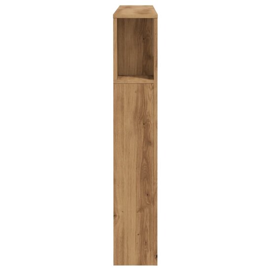 Hoofdbordkast 120X19X104,5Cm Bewerkt Hout Artisanaal Eikenkleur artisanaal eikenkleurig