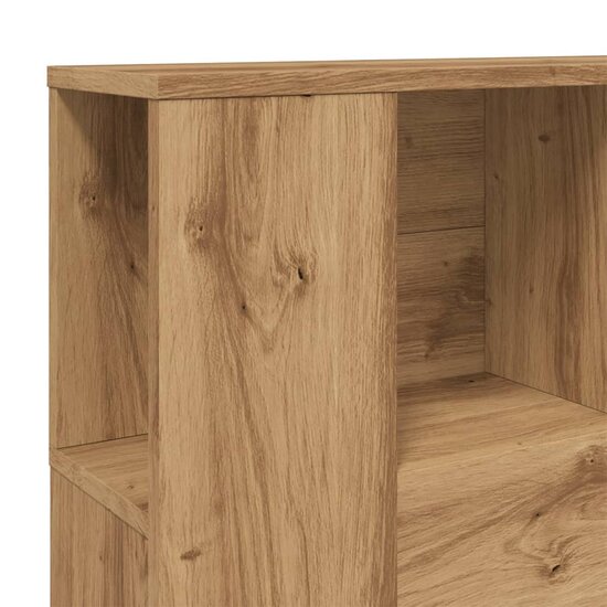 Hoofdbordkast 120X19X104,5Cm Bewerkt Hout Artisanaal Eikenkleur artisanaal eikenkleurig