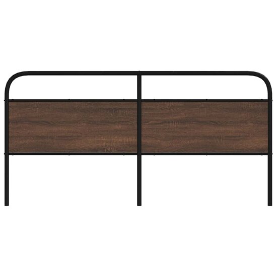 Hoofdbord Bewerkt Hout En Staal Ig 200 cm bruin eikenkleur