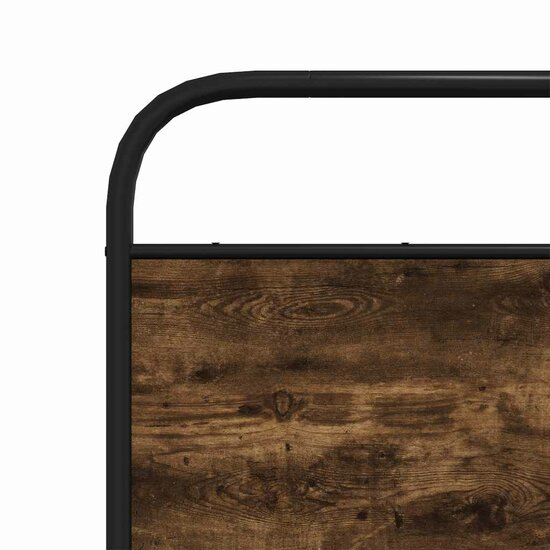 Hoofdbord Staal En Bewerkt Hout Kleurig 160 cm Gerookt eiken