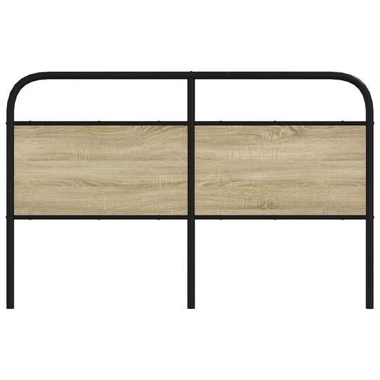 Hoofdbord Staal En Bewerkt Hout Kleurig 150 cm Sonoma eiken