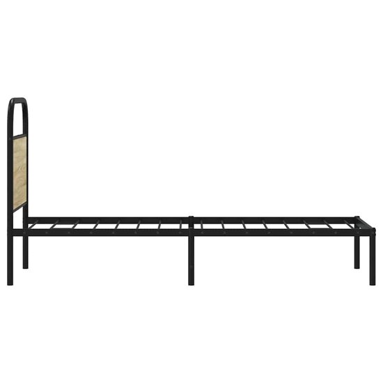 Hoofdbord Staal En Bewerkt Hout Kleurig 75 cm Sonoma eiken