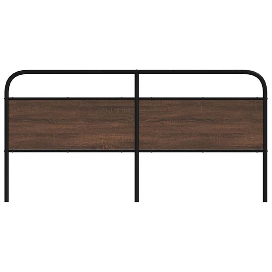 Hoofdbord Bewerkt Hout En Staal Ig 180 cm bruin eikenkleur