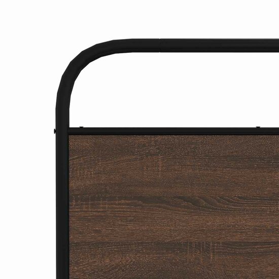Hoofdbord Bewerkt Hout En Staal Ig 180 cm bruin eikenkleur