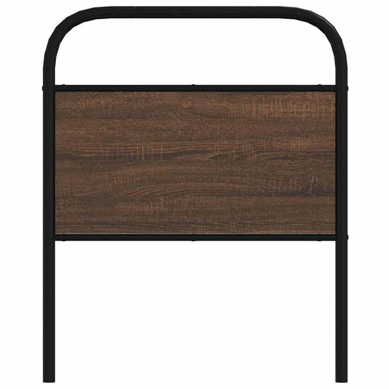 Hoofdbord Bewerkt Hout En Staal Ig 80 cm bruin eikenkleur