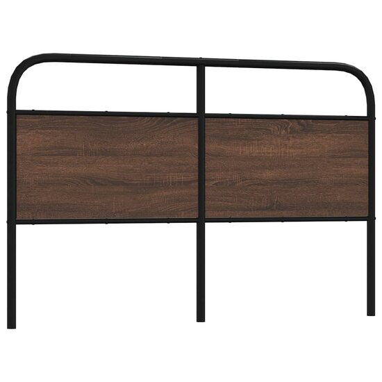 Hoofdbord Bewerkt Hout En Staal Ig 150 cm bruin eikenkleur