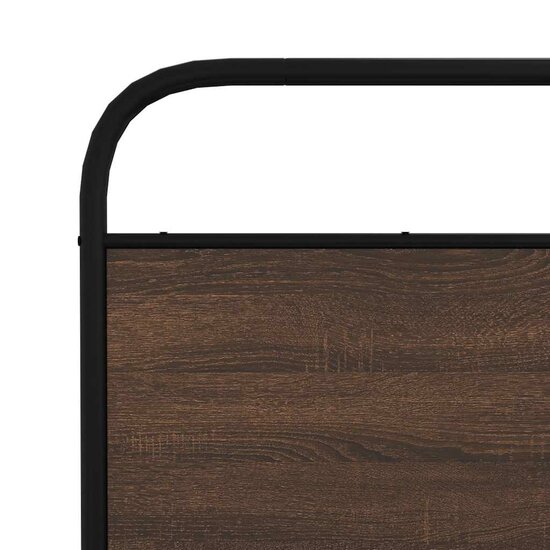 Hoofdbord Bewerkt Hout En Staal Ig 150 cm bruin eikenkleur