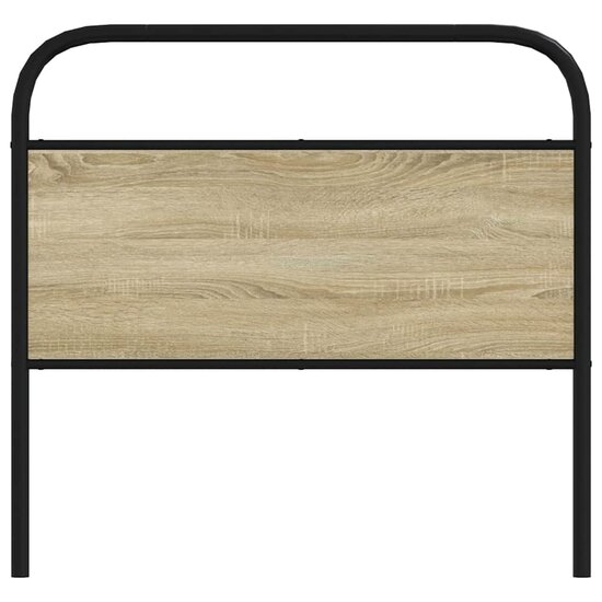 Hoofdbord Staal En Bewerkt Hout Kleurig 100 cm Sonoma eiken