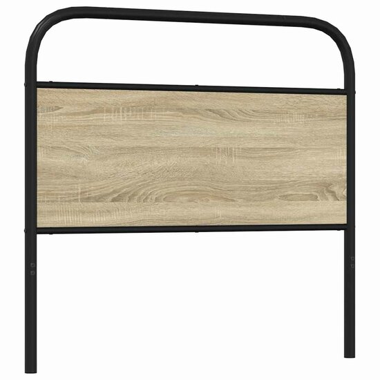 Hoofdbord Staal En Bewerkt Hout Kleurig 100 cm Sonoma eiken