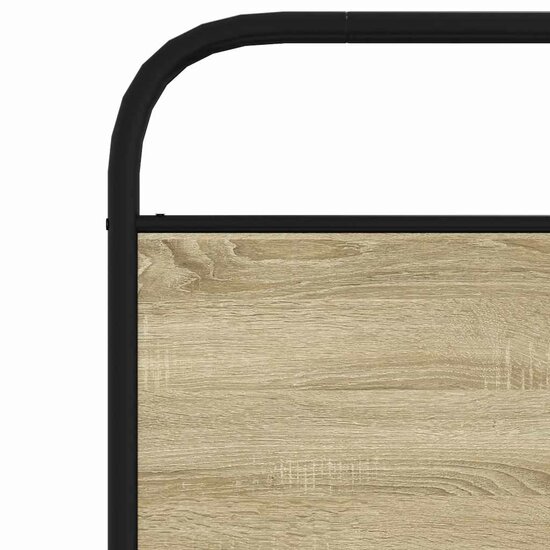 Hoofdbord Staal En Bewerkt Hout Kleurig 100 cm Sonoma eiken
