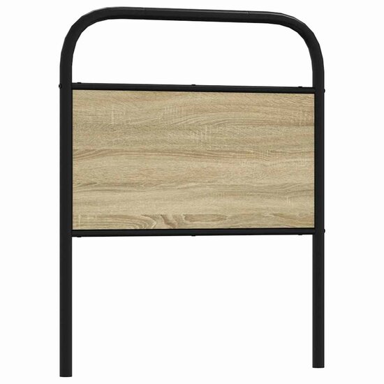Hoofdbord Staal En Bewerkt Hout Kleurig 80 cm Sonoma eiken