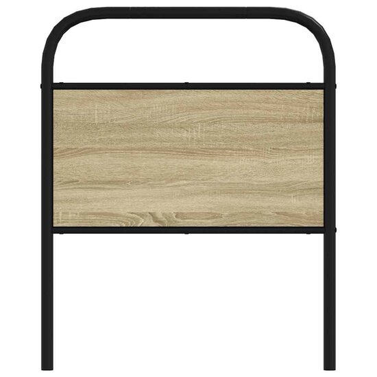 Hoofdbord Staal En Bewerkt Hout Kleurig 80 cm Sonoma eiken