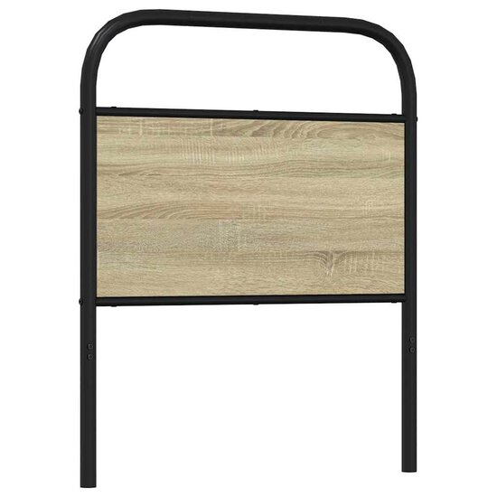 Hoofdbord Staal En Bewerkt Hout Kleurig 80 cm Sonoma eiken