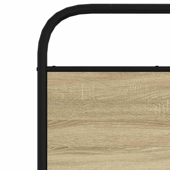Hoofdbord Staal En Bewerkt Hout Kleurig 80 cm Sonoma eiken