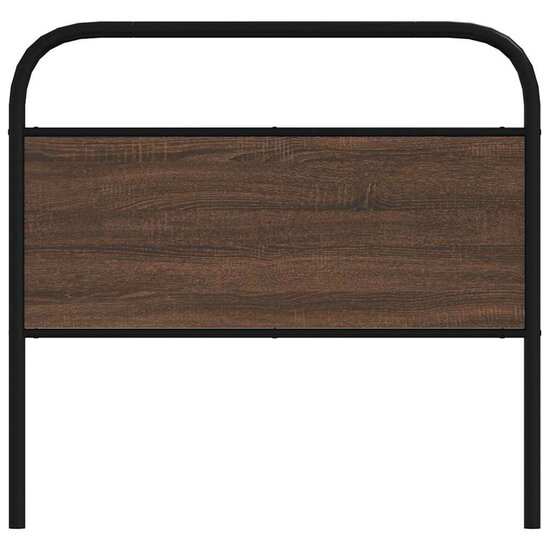 Hoofdbord Bewerkt Hout En Staal Ig 107 cm bruin eikenkleur