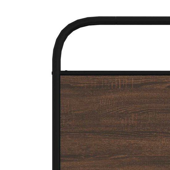 Hoofdbord Bewerkt Hout En Staal Ig 107 cm bruin eikenkleur