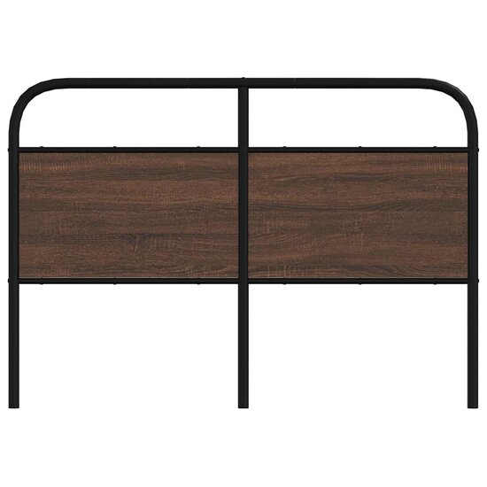 Hoofdbord Bewerkt Hout En Staal Ig 140 cm bruin eikenkleur