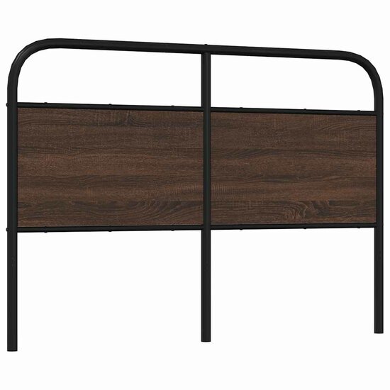Hoofdbord Bewerkt Hout En Staal Ig 140 cm bruin eikenkleur