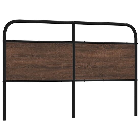 Hoofdbord Bewerkt Hout En Staal Ig 160 cm bruin eikenkleur