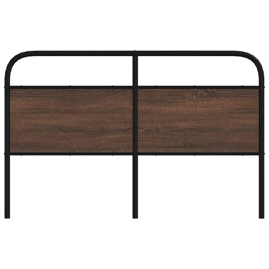 Hoofdbord Bewerkt Hout En Staal Ig 160 cm bruin eikenkleur