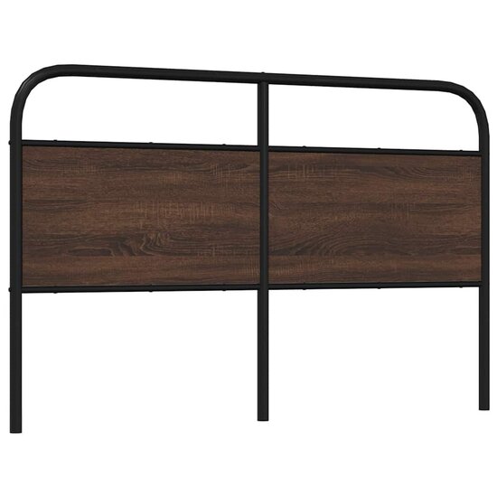 Hoofdbord Bewerkt Hout En Staal Ig 160 cm bruin eikenkleur