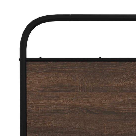 Hoofdbord Bewerkt Hout En Staal Ig 160 cm bruin eikenkleur