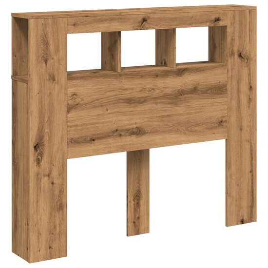Hoofdeinde Met Led 120X18,5X103,5 Cm Hout Artisanaal Eikenkleur 120 x 103.5 cm artisanaal eikenkleurig