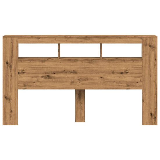 Hoofdeinde Met Led 180X18,5X103,5 Cm Hout Artisanaal Eikenkleur 180 x 103.5 cm artisanaal eikenkleurig