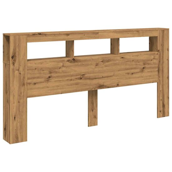 Hoofdeinde Met Led 200X18,5X103,5 Cm Hout Artisanaal Eikenkleur 200 x 103.5 cm artisanaal eikenkleurig