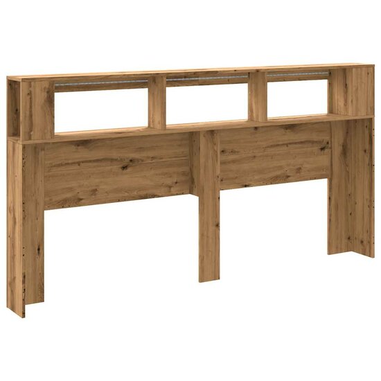 Hoofdeinde Met Led 200X18,5X103,5 Cm Hout Artisanaal Eikenkleur 200 x 103.5 cm artisanaal eikenkleurig