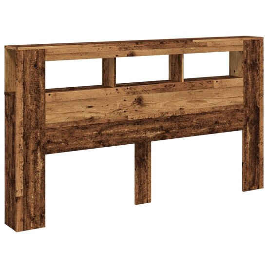 Hoofdeinde Met Led 180X18,5X103,5 Cm Bewerkt Hout 180 x 103.5 cm Oud hout
