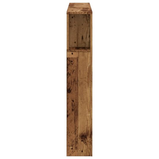 Hoofdeinde Met Led 120X18,5X103,5 Cm Bewerkt Hout 120 x 103.5 cm Oud hout