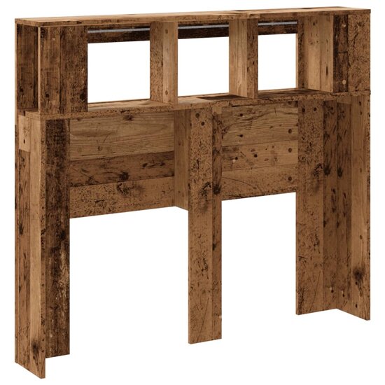 Hoofdeinde Met Led 120X18,5X103,5 Cm Bewerkt Hout 120 x 103.5 cm Oud hout
