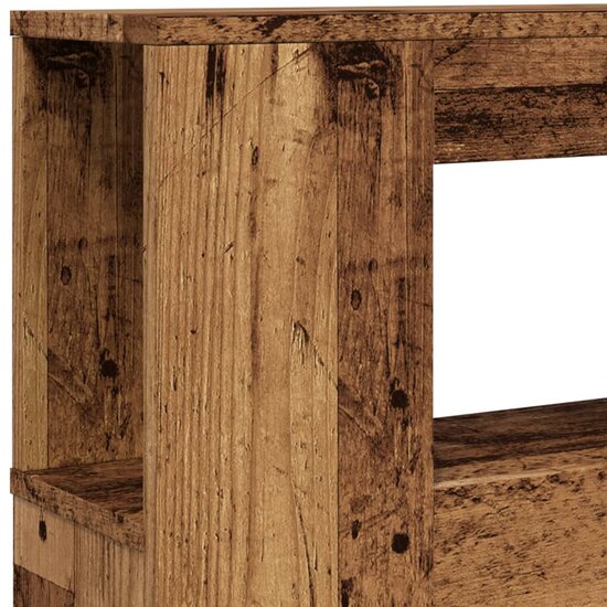 Hoofdeinde Met Led 120X18,5X103,5 Cm Bewerkt Hout 120 x 103.5 cm Oud hout
