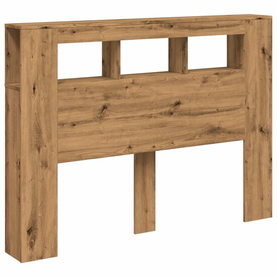 Hoofdeinde Met Led 140X18,5X103,5 Cm Hout Artisanaal Eikenkleur 140 x 103.5 cm artisanaal eikenkleurig