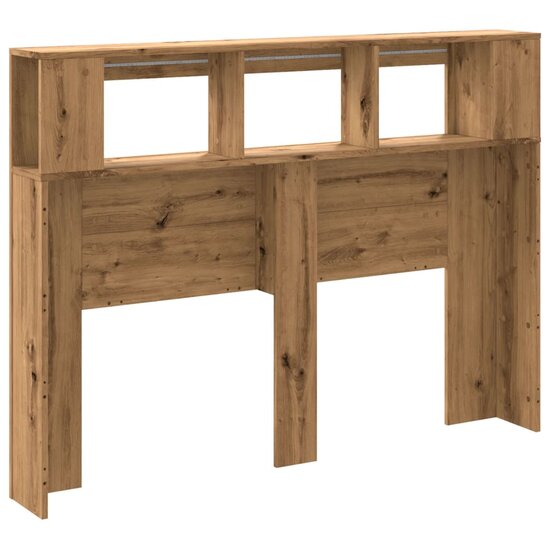 Hoofdeinde Met Led 140X18,5X103,5 Cm Hout Artisanaal Eikenkleur 140 x 103.5 cm artisanaal eikenkleurig