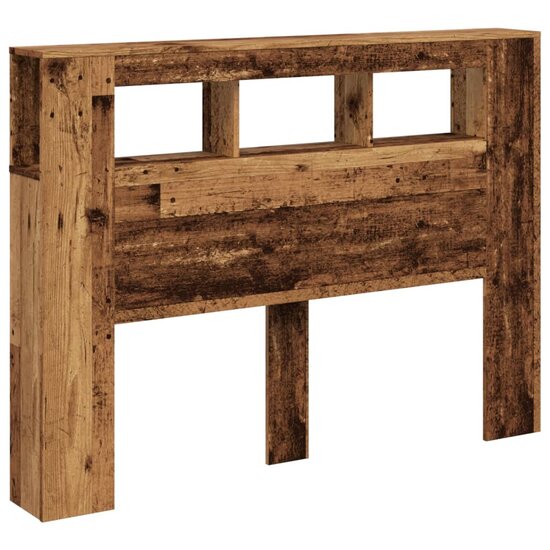 Hoofdeinde Met Led 140X18,5X103,5 Cm Bewerkt Hout 140 x 103.5 cm Oud hout