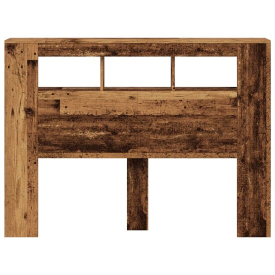Hoofdeinde Met Led 140X18,5X103,5 Cm Bewerkt Hout 140 x 103.5 cm Oud hout