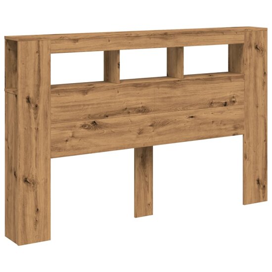 Hoofdeinde Met Led 160X18,5X103,5 Cm Hout Artisanaal Eikenkleur 160 x 103.5 cm artisanaal eikenkleurig