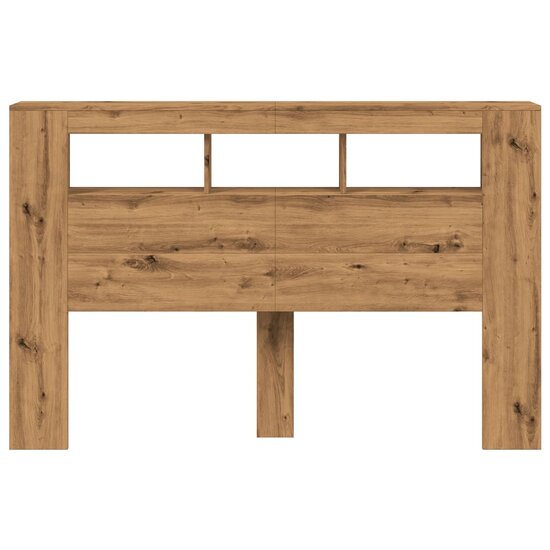 Hoofdeinde Met Led 160X18,5X103,5 Cm Hout Artisanaal Eikenkleur 160 x 103.5 cm artisanaal eikenkleurig