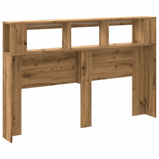 Hoofdeinde Met Led 160X18,5X103,5 Cm Hout Artisanaal Eikenkleur 160 x 103.5 cm artisanaal eikenkleurig