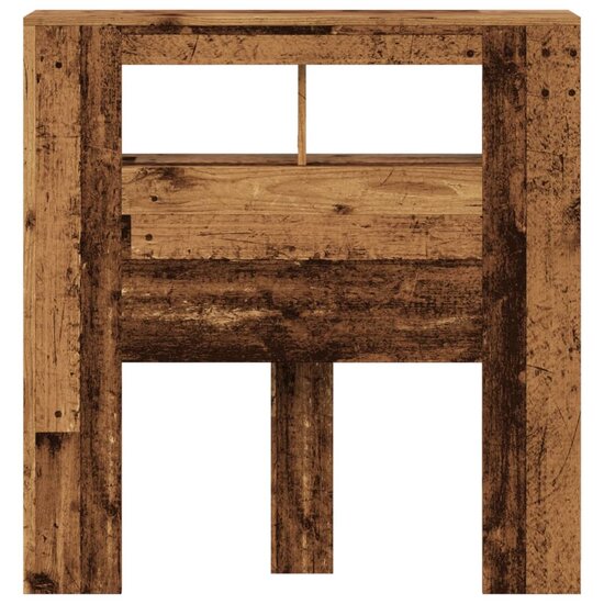 Hoofdeinde Met Led 100X18,5X103,5 Cm Bewerkt Hout 100 x 103.5 cm Oud hout
