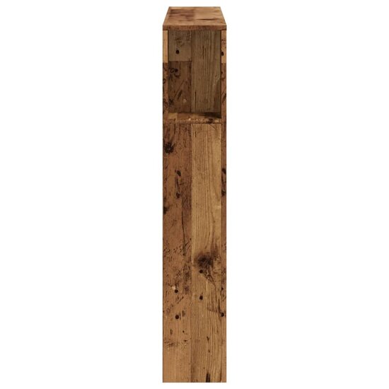 Hoofdeinde Met Led 100X18,5X103,5 Cm Bewerkt Hout 100 x 103.5 cm Oud hout