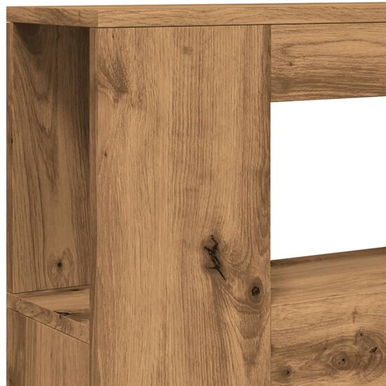 Hoofdeinde Met Led 100X18,5X103,5 Cm Hout Artisanaal Eikenkleur 100 x 103.5 cm artisanaal eikenkleurig