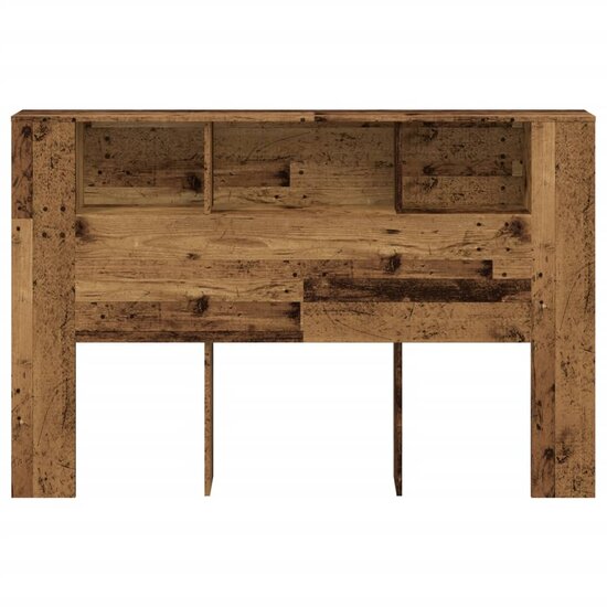 Hoofdbordkast 160x18,5x103,5 cm bewerkt hout oud houtkleurig