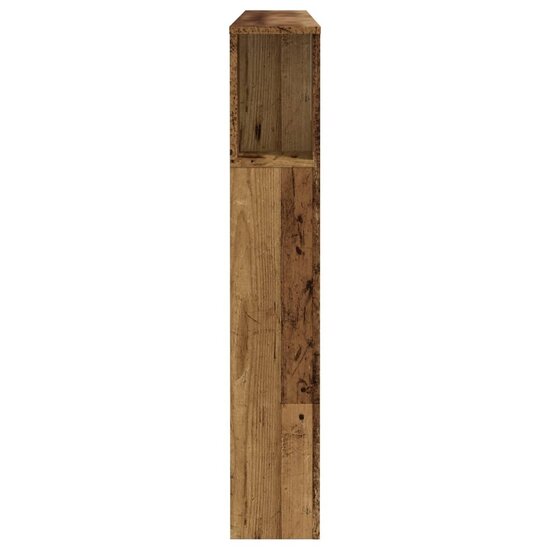Hoofdbordkast 160x18,5x103,5 cm bewerkt hout oud houtkleurig