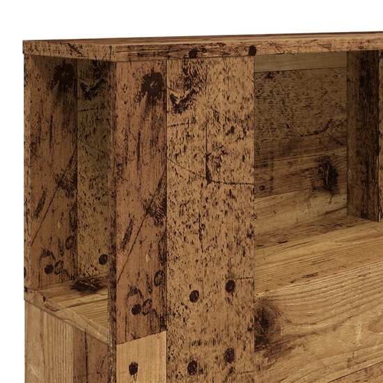 Hoofdbordkast 160x18,5x103,5 cm bewerkt hout oud houtkleurig