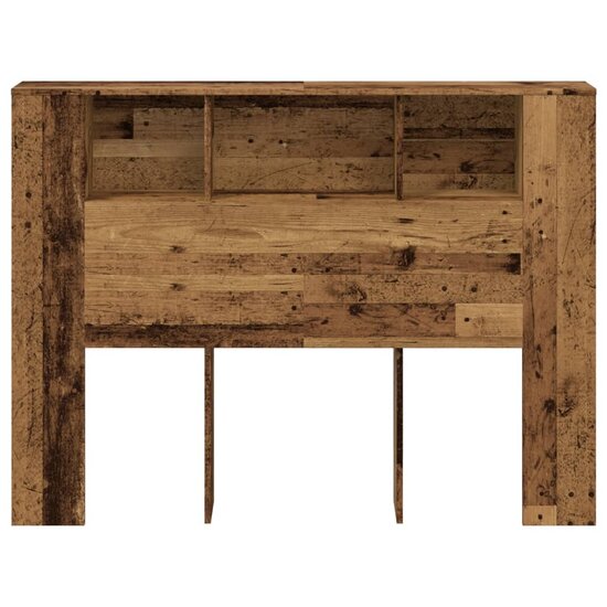 Hoofdbordkast 140x18,5x102,5 cm bewerkt hout oud houtkleurig